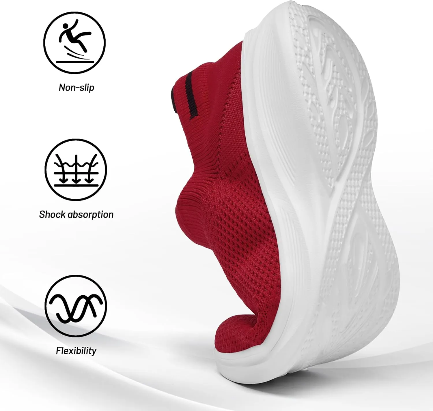 Women’s Slip on Walking Shoes Breathable Comfort Lightweight Sock Shoe Non Slip Work Shoes Fashion Running Tennis Sneakers