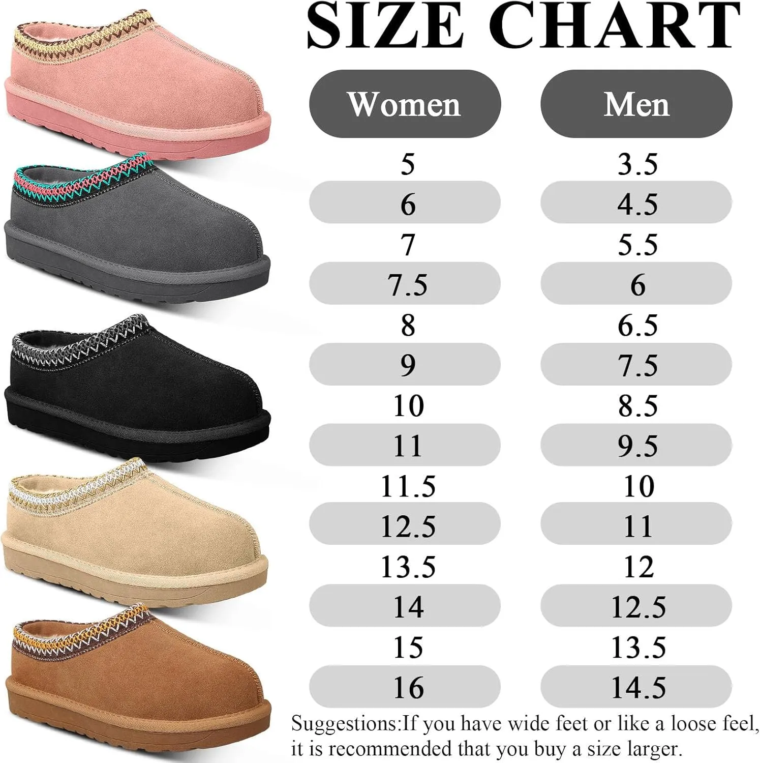 Women's Slippers Platform Mini Boots For Women Suede Leather Indoor/Outdoor Anti-Slip Slipper Comfy Fur Fleece Lined Sneakers Short Ankle Boot