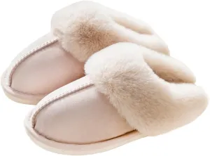 Women's Slippers Soft Plush Winter Warm House Shoes Slip on Memory Foam Fluffy Fur Slippers