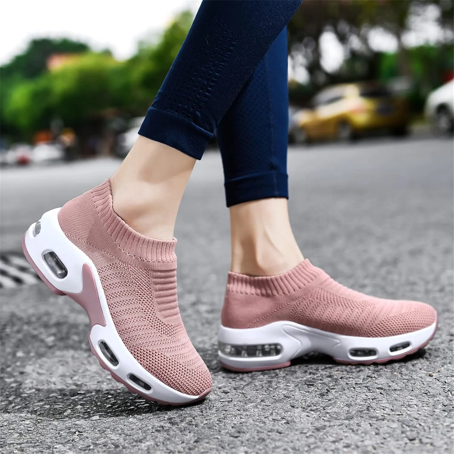 Women's Walking Shoes Cover Wearing Socks Sports Shoes mesh Breathable Casual Sports Shoes Running Shoes Nursing Work Shoes