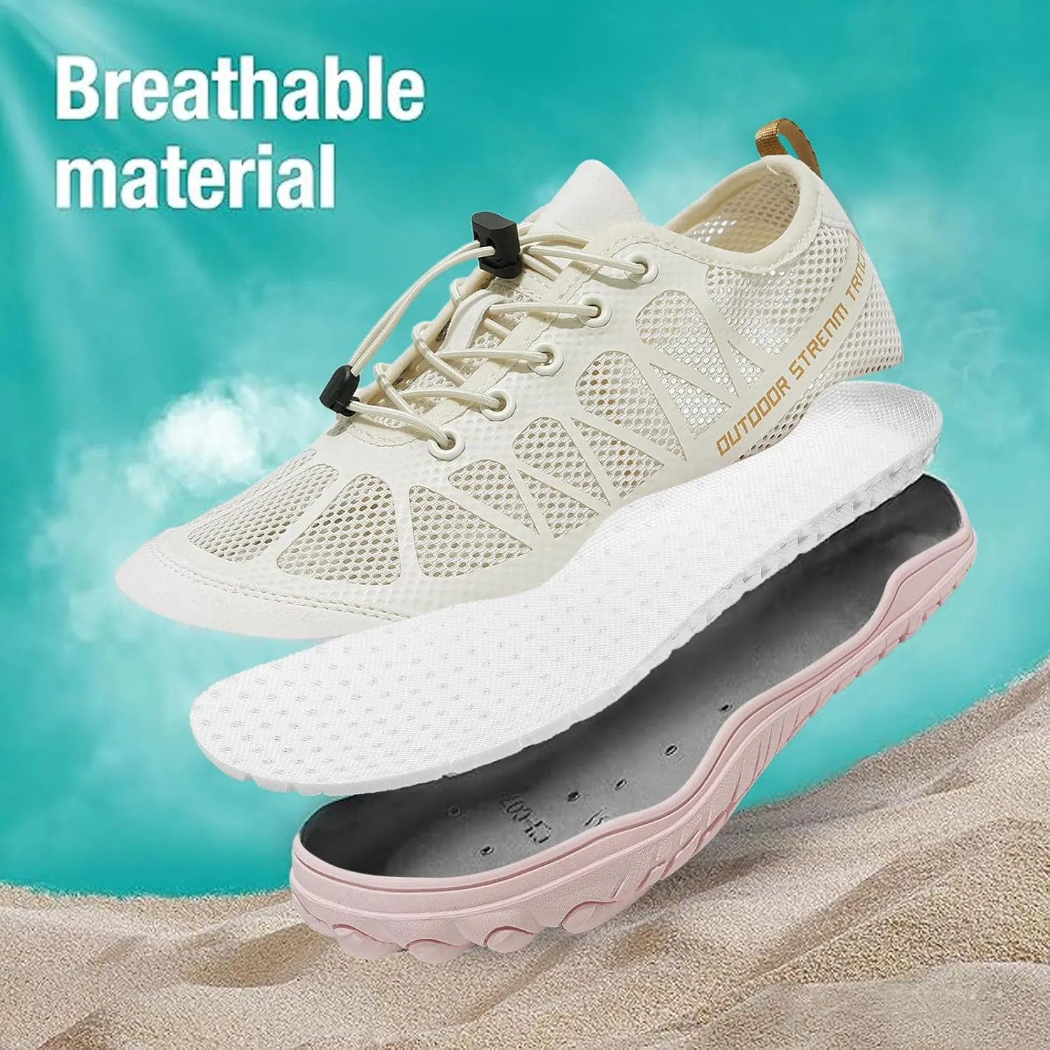 Women's Water Shoes Lightweight Aqua Shoes for Beach Swim Pool Kayaking