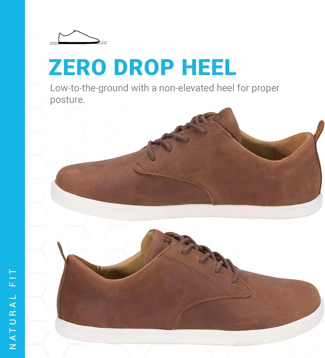 Xero Shoes Men's Glenn Leather Barefoot Dress Casual Shoe