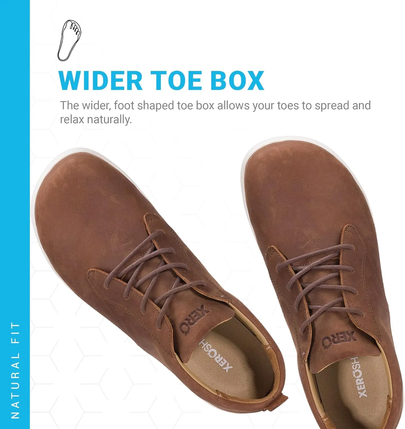 Xero Shoes Men's Glenn Leather Barefoot Dress Casual Shoe