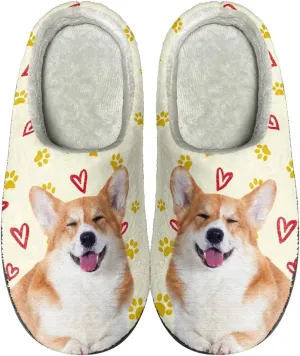 Xoenoiee Warm Slippers for Men Women Soft Comy House Slippers Lightweight Slip-On Fluffy Bedroom Home Shoes