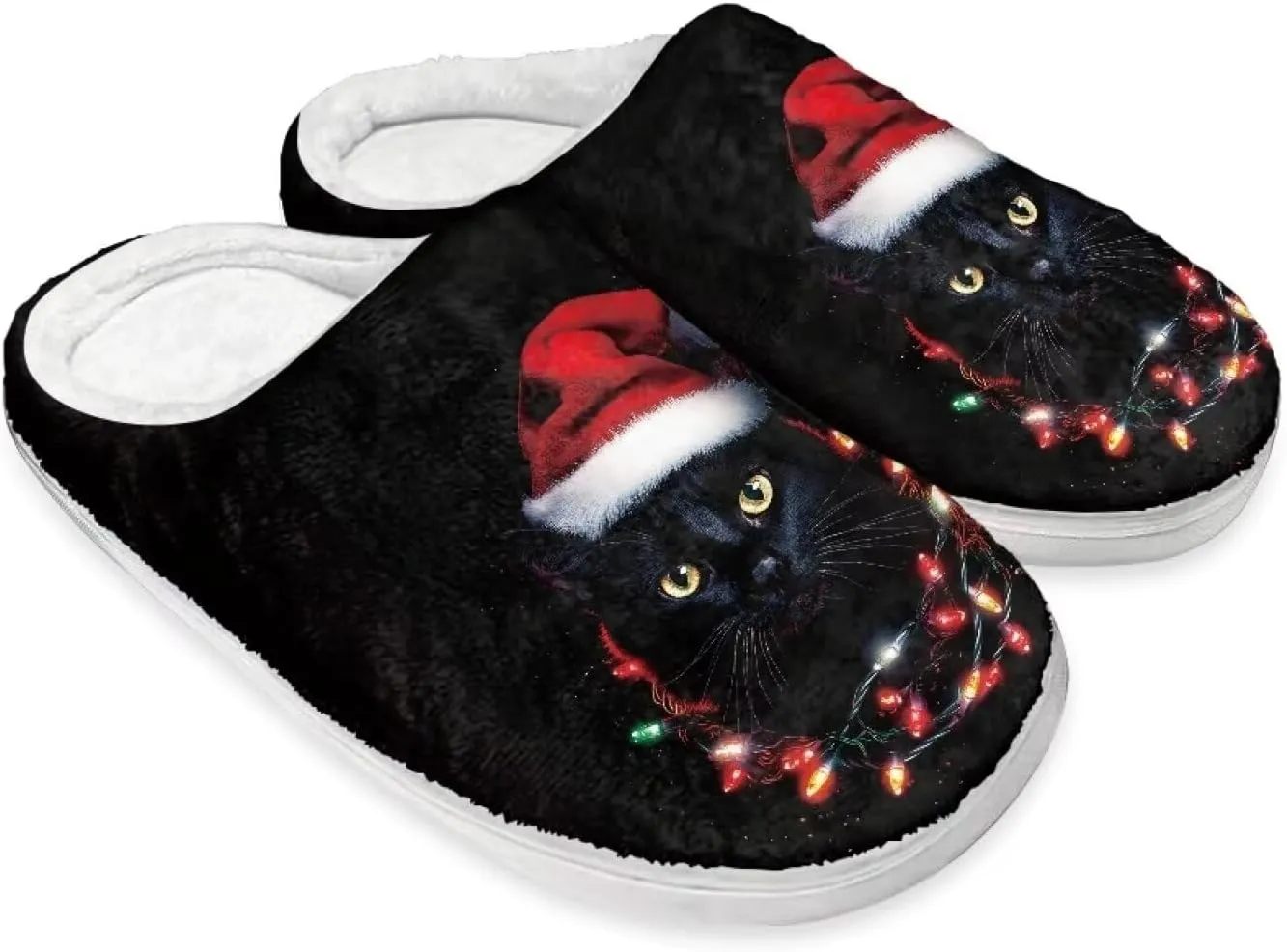 Xoenoiee Warm Slippers for Men Women Soft Comy House Slippers Lightweight Slip-On Fluffy Bedroom Home Shoes