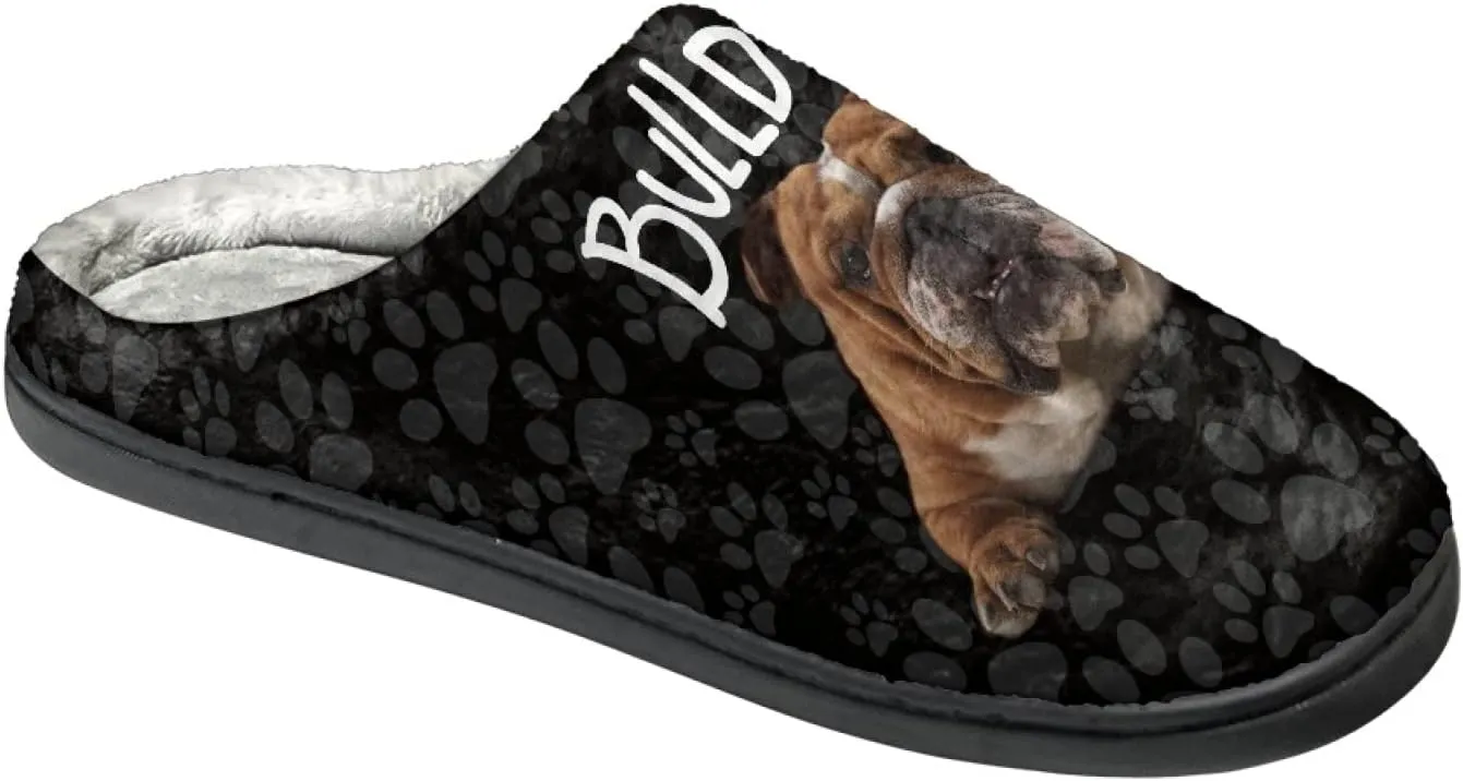 Xoenoiee Warm Slippers for Men Women Soft Comy House Slippers Lightweight Slip-On Fluffy Bedroom Home Shoes