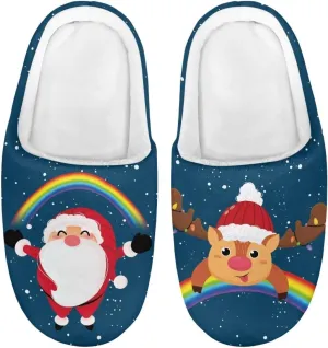 Xpyiqun Boys Girls Slippers Kids House Shoes Soft Plush Fuzzy Home Slippers Non-slip Slip On Shoes Size 9-14.5