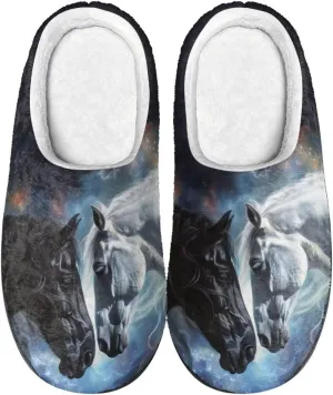 Xpyiqun Slippers Women Men Slip On House Shoes Fuzzy Warm Winter Slippers Size 4-12