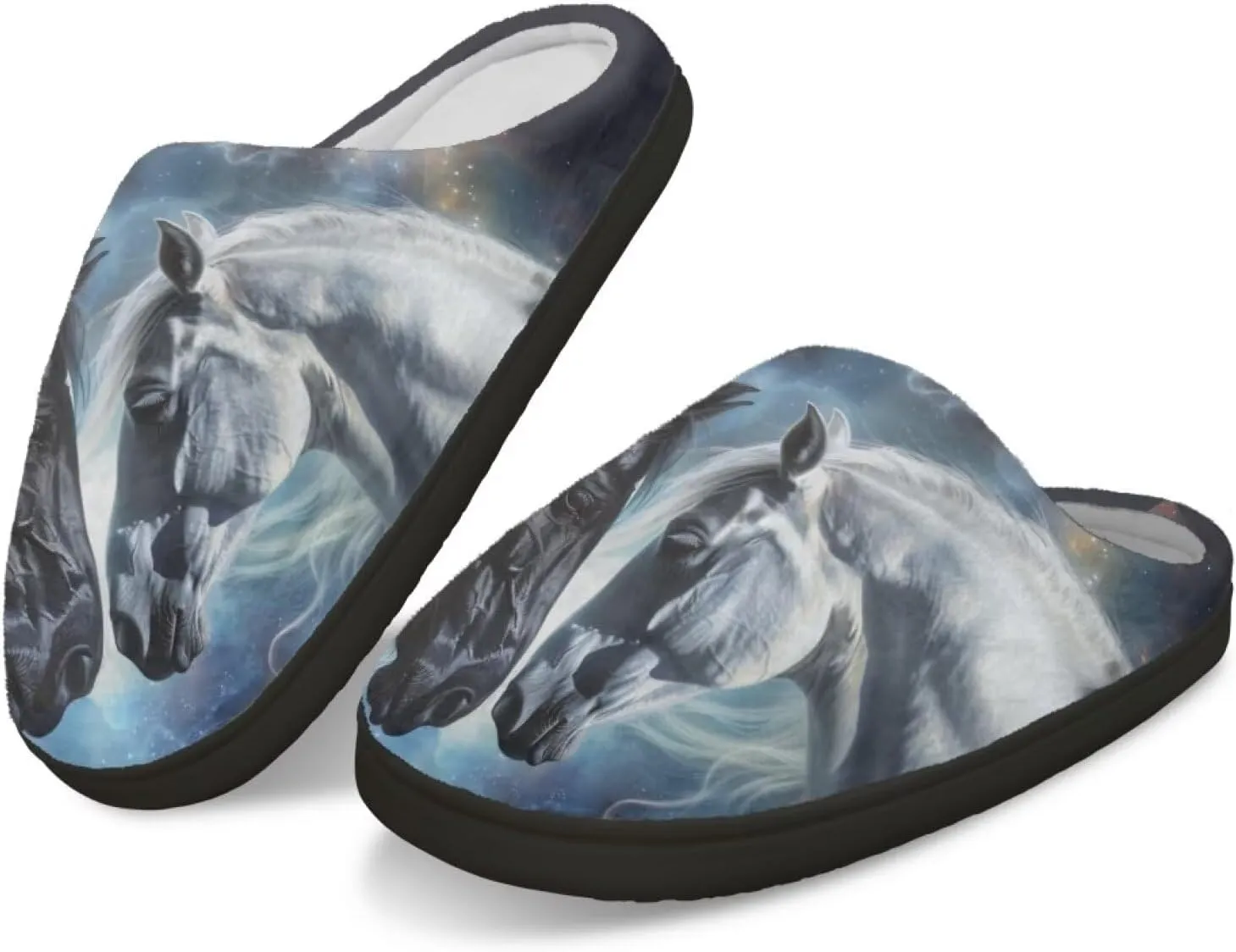 Xpyiqun Slippers Women Men Slip On House Shoes Fuzzy Warm Winter Slippers Size 4-12