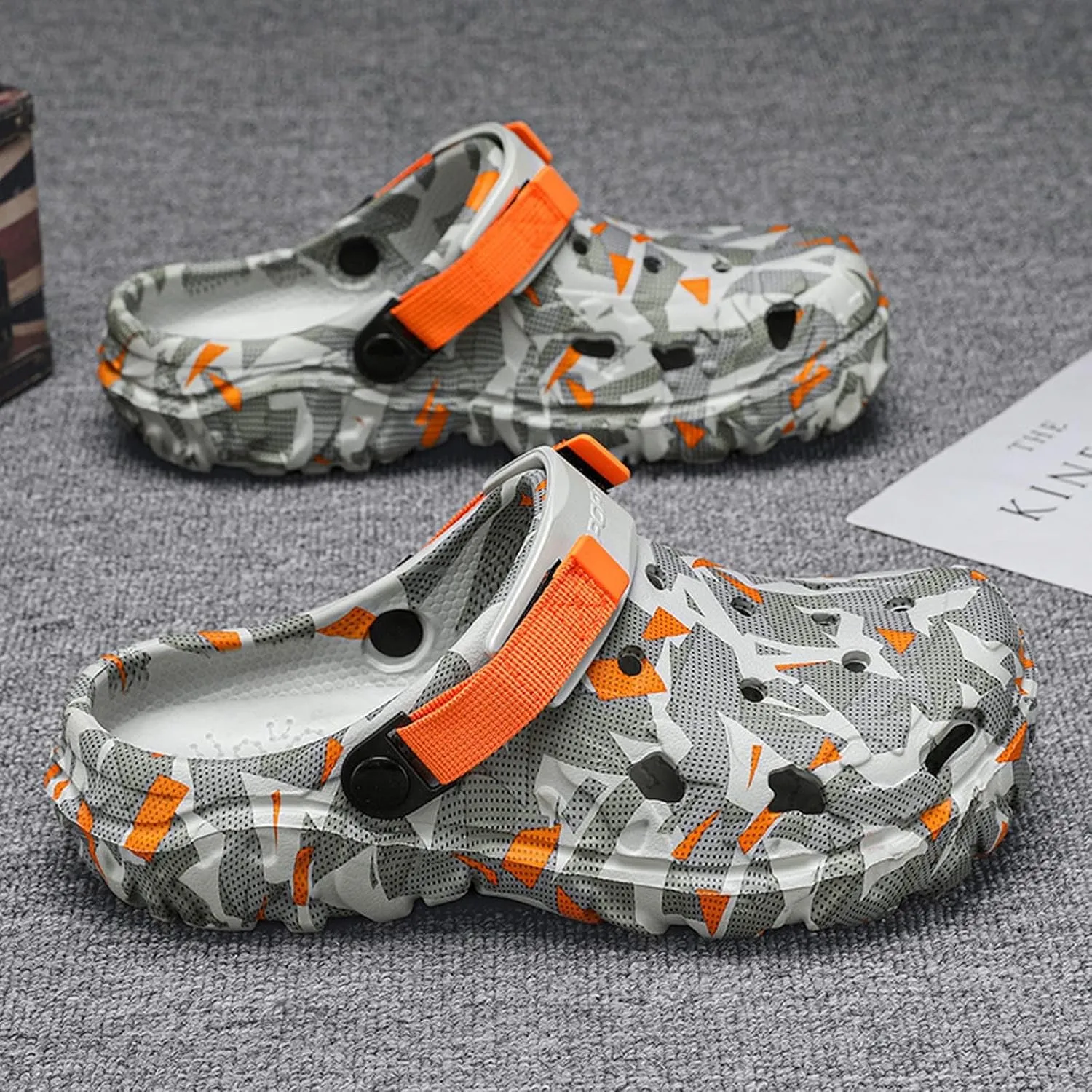 YUKTOPA Men's Clogs Outdoor Athletic Sports Sandals Adult Slip On Garden Shoes Summer Water Beach Shoes Casual Slippers Lightweight Breathable Non Slip