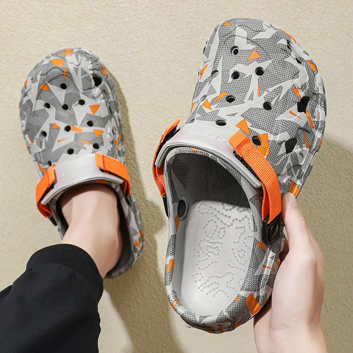 YUKTOPA Men's Clogs Outdoor Athletic Sports Sandals Adult Slip On Garden Shoes Summer Water Beach Shoes Casual Slippers Lightweight Breathable Non Slip