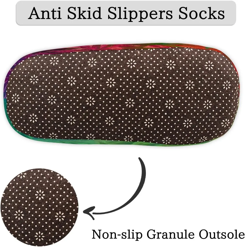 Yzrwebo Slippers for Women Men Indoor Non-Slip Slippers Socks Warm Comfy Soft House Slippers Bedroom Fuzzy Plush Lined House Shoes