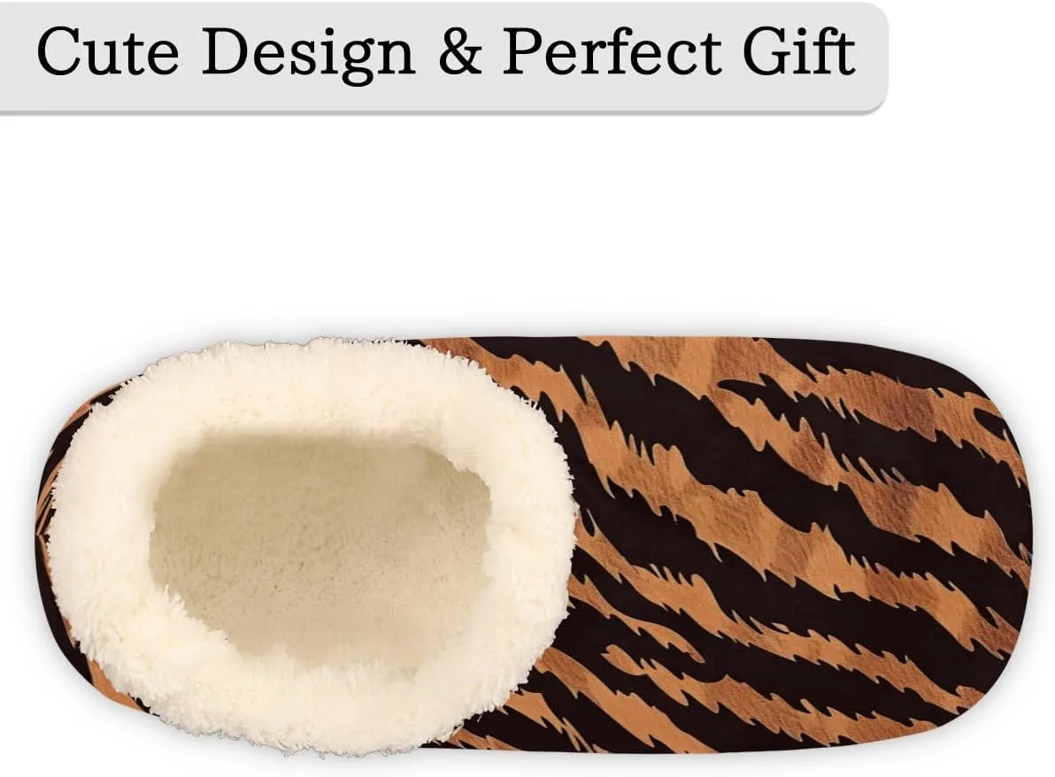 Yzrwebo Slippers for Women Men Indoor Non-Slip Slippers Socks Warm Comfy Soft House Slippers Bedroom Fuzzy Plush Lined House Shoes