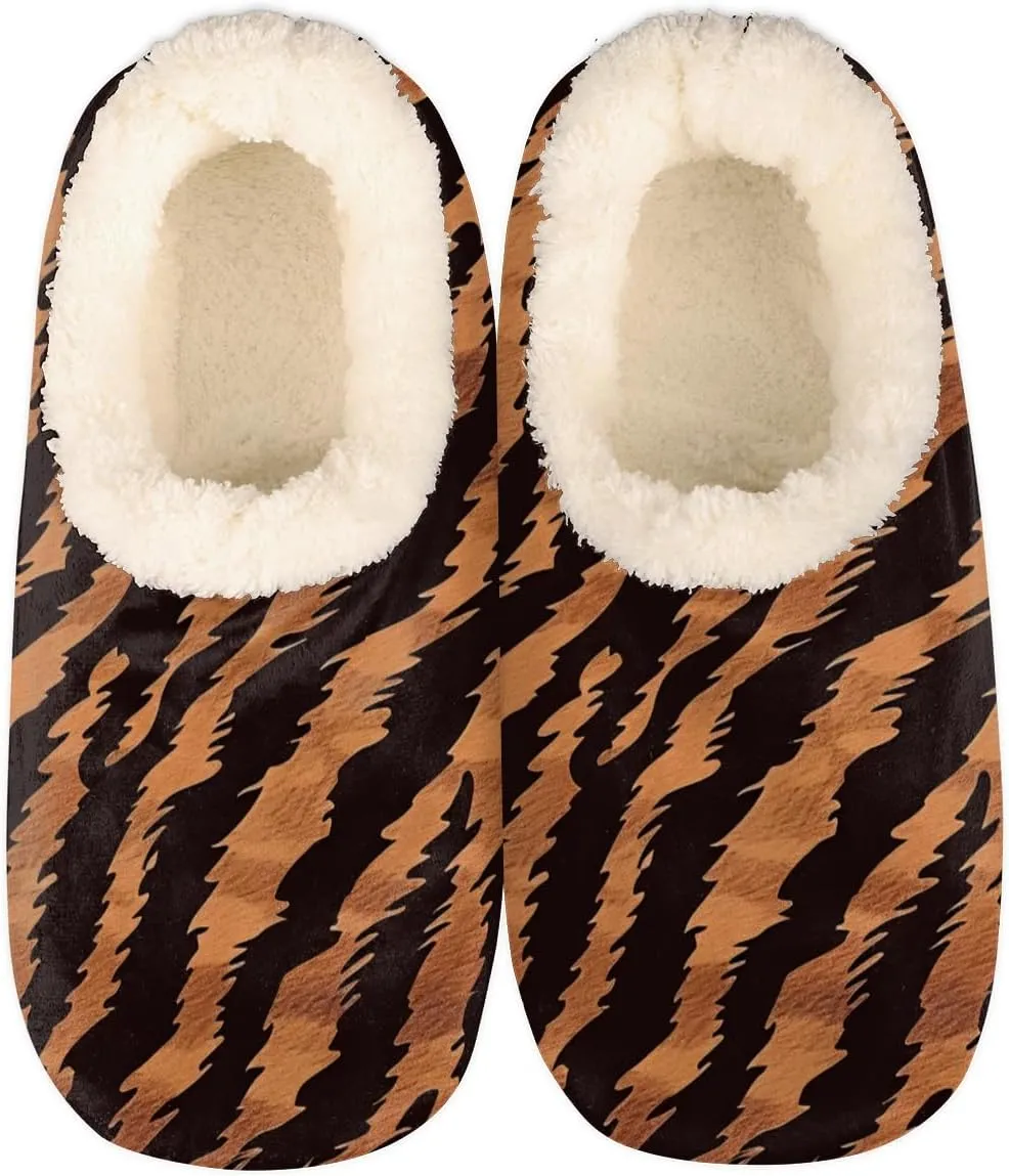 Yzrwebo Slippers for Women Men Indoor Non-Slip Slippers Socks Warm Comfy Soft House Slippers Bedroom Fuzzy Plush Lined House Shoes