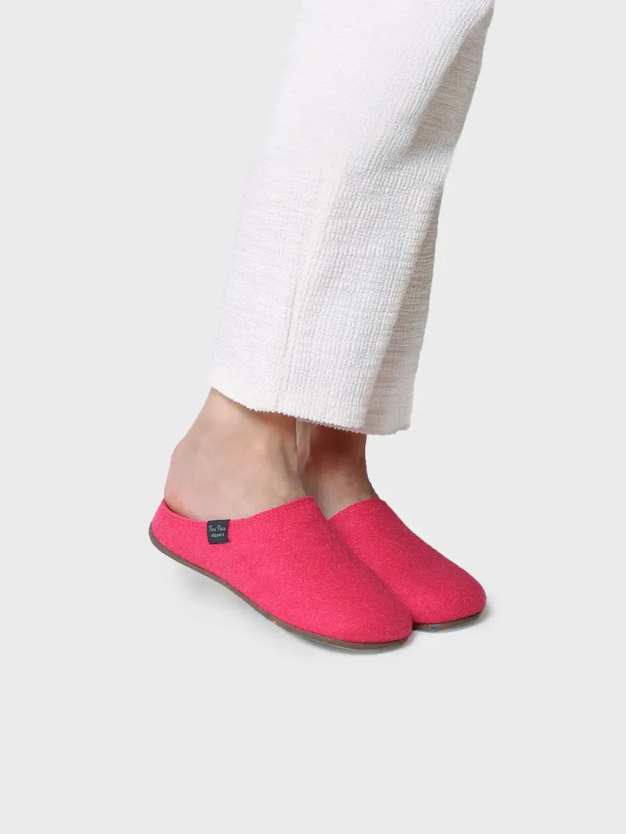 Zapatilla tipo zueco para mujer en fieltro reciclado | MONA-FR