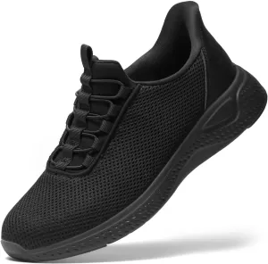 ZURIN Mens Slip On Walking Sneakers with Arch Support,Lightweight Breathable Non Slip Tennis Running Shoes for Athletic Workout Gym Work