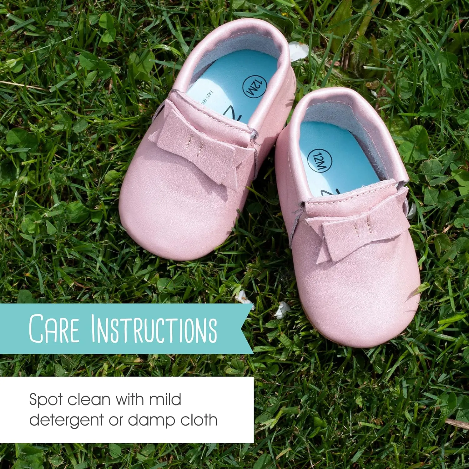 Zutano Unisex Baby Leather Moccasins, Slip Resistant, Soft-Sole Stay On Baby Shoes
